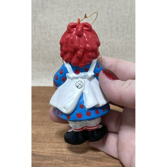 Vintage 1992 Raggedy Ann Ornament Plastic Blow Mold Appx 3 Inch - Picture 4 of 9